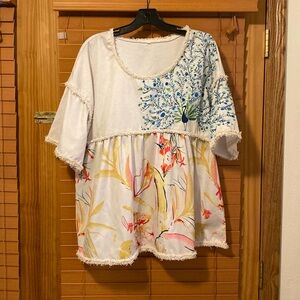 Peacock Babydoll Top